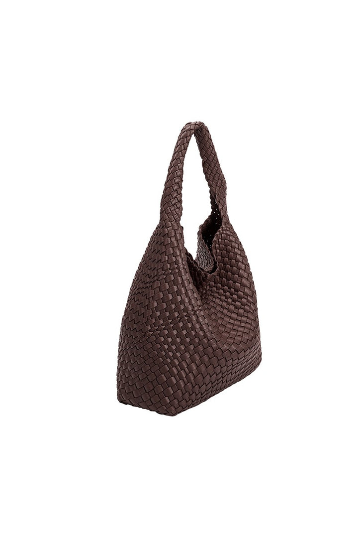 Johanna Woven Shoulder Bag | Espresso