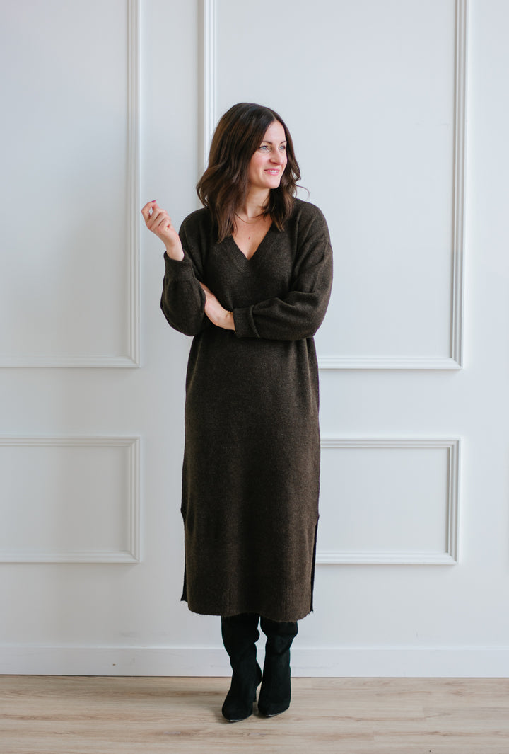 Vero Moda | Jupiter Sweater Dress - Chocolate