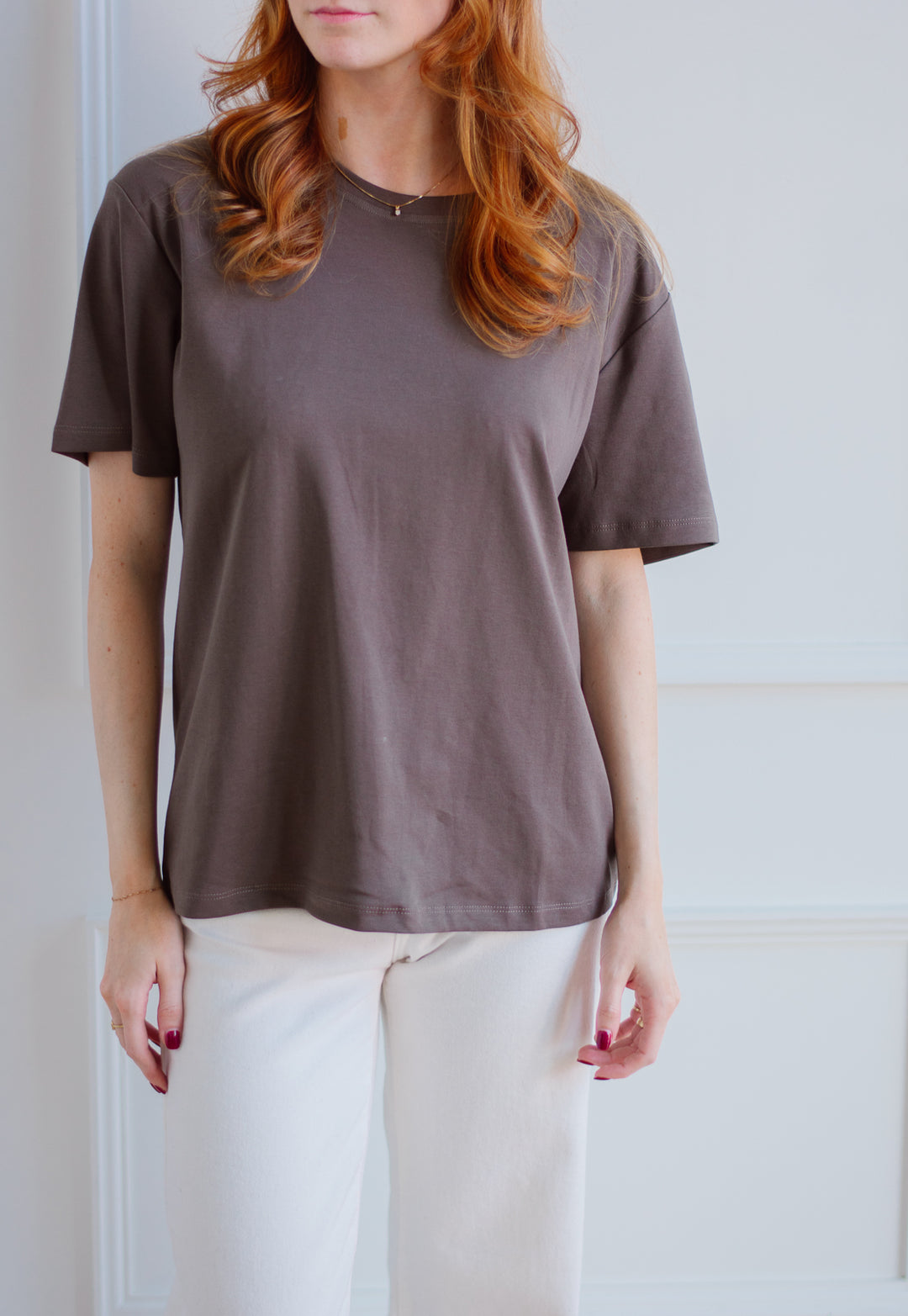 Elevated Boxy Tee - Truffle