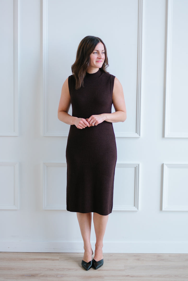 Espresso Turtleneck Dress