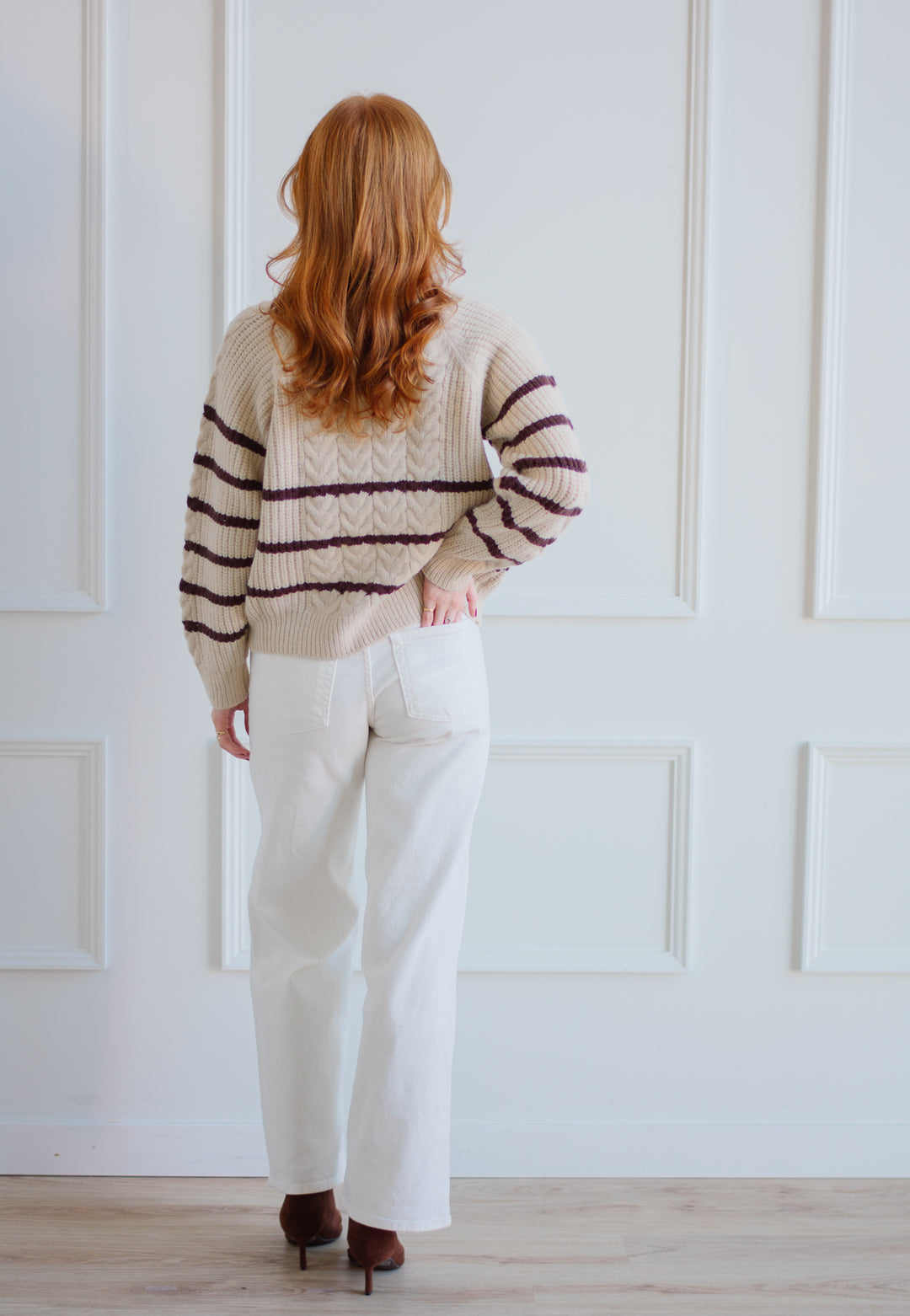 Spice Striped Chunky Turtleneck