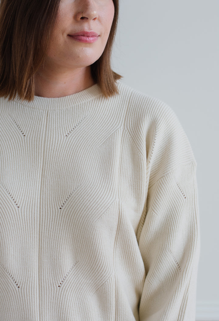 ICHI | Almond Milk Cable Sweater