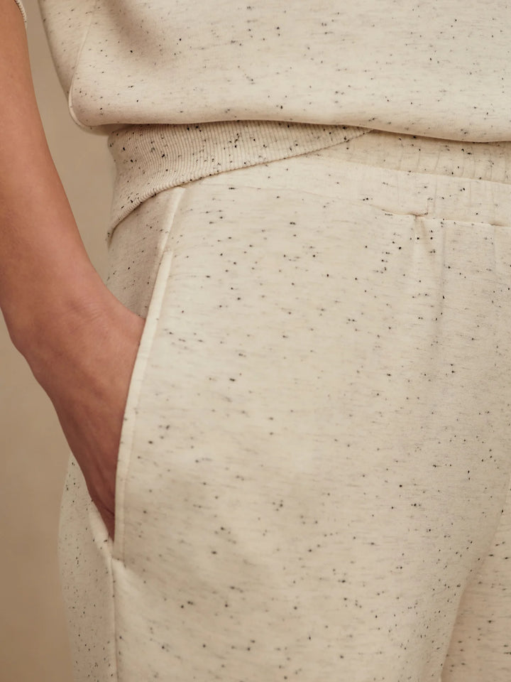 Varley | Slim Cuff Pant 25" - Ivory Marl Fleck