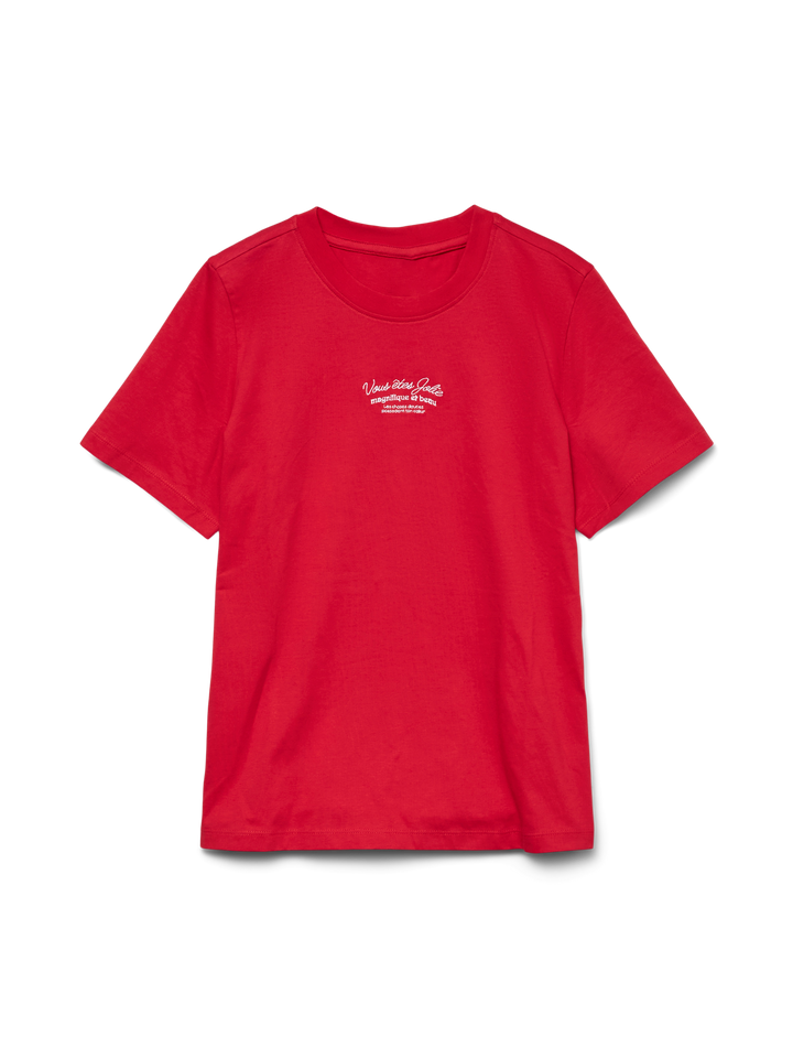 Vero Moda | Mette Boxy Tee - French Red