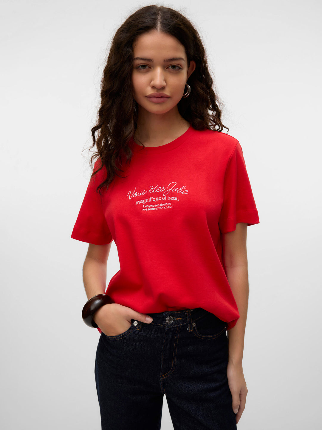 Vero Moda | Mette Boxy Tee - French Red