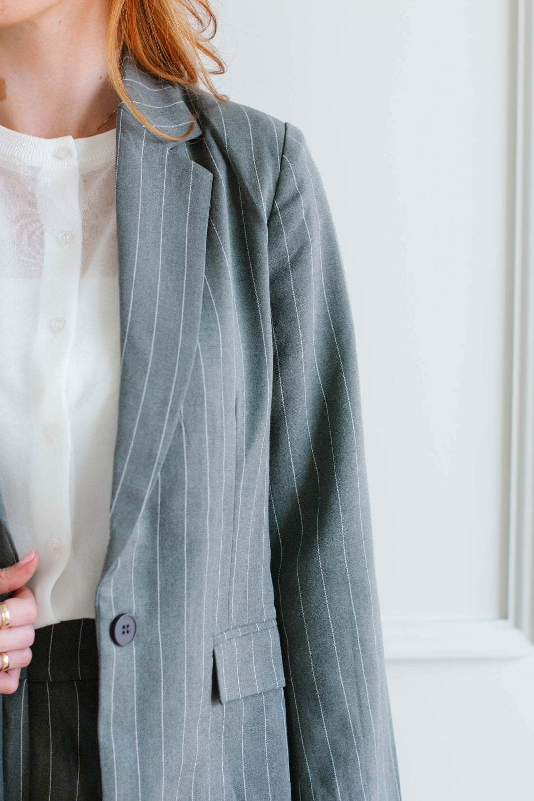 Ilex Grey Pinstripe Blazer