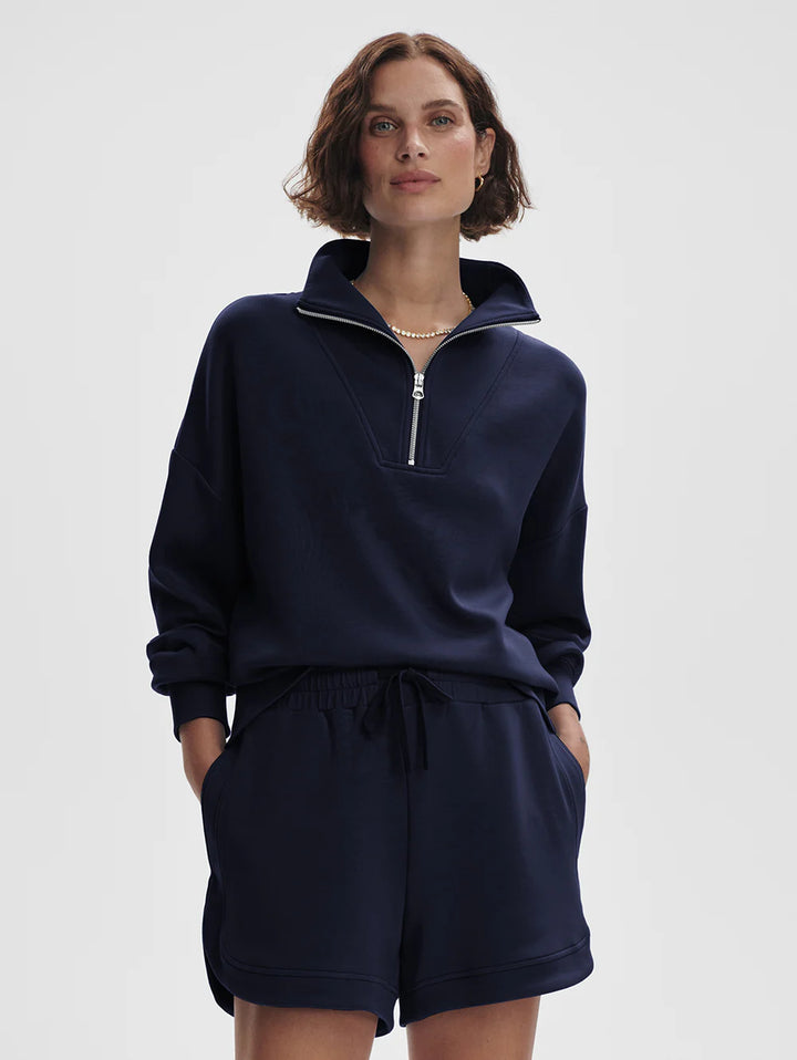 VARLEY | Hawley Half Zip Sweat - Navy