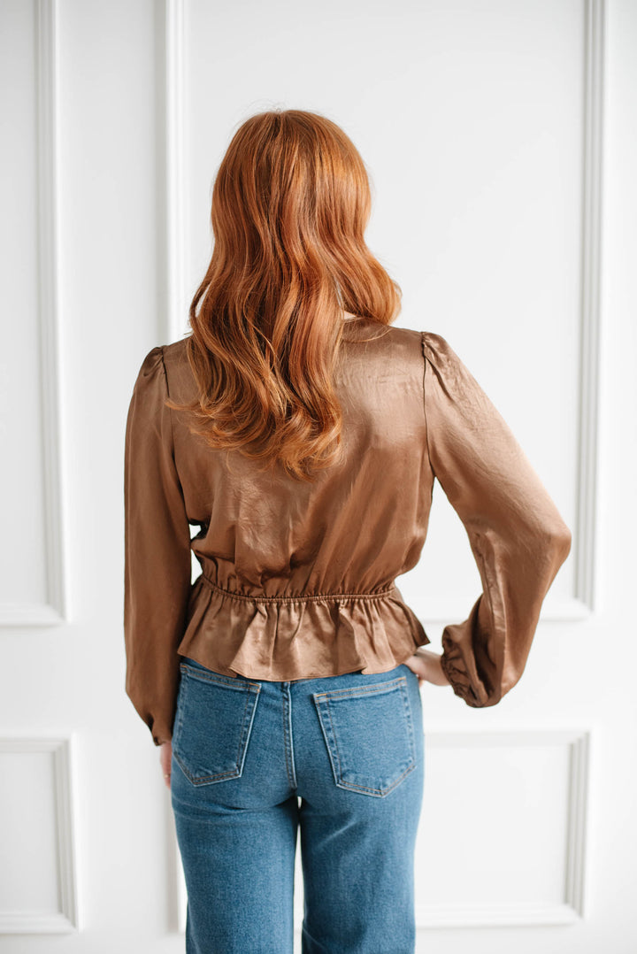 Bronze Satin Blouse