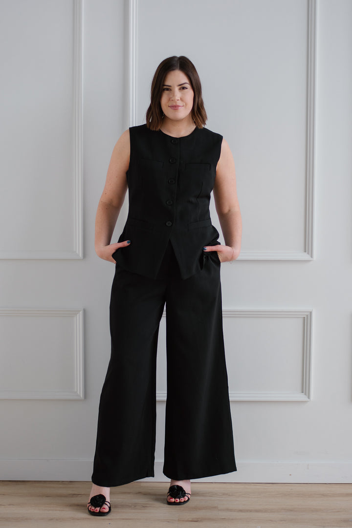 Black Wide Leg Trouser