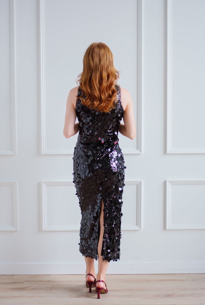 Audrey Black Sequin Maxi