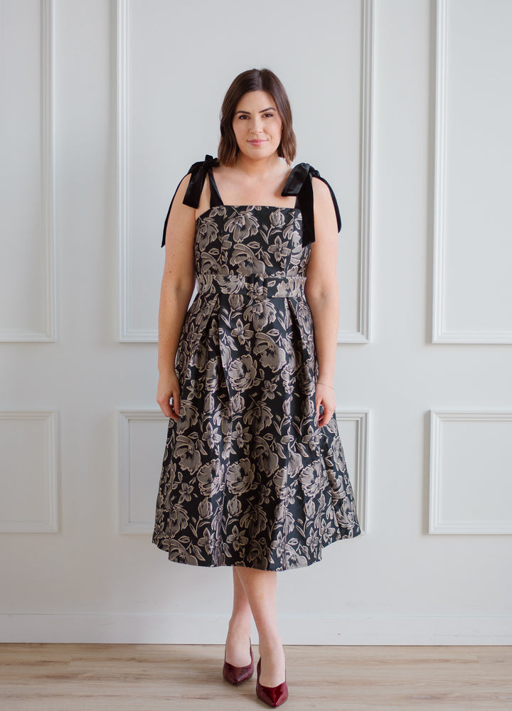 Lyla Jacquard Midi Dress