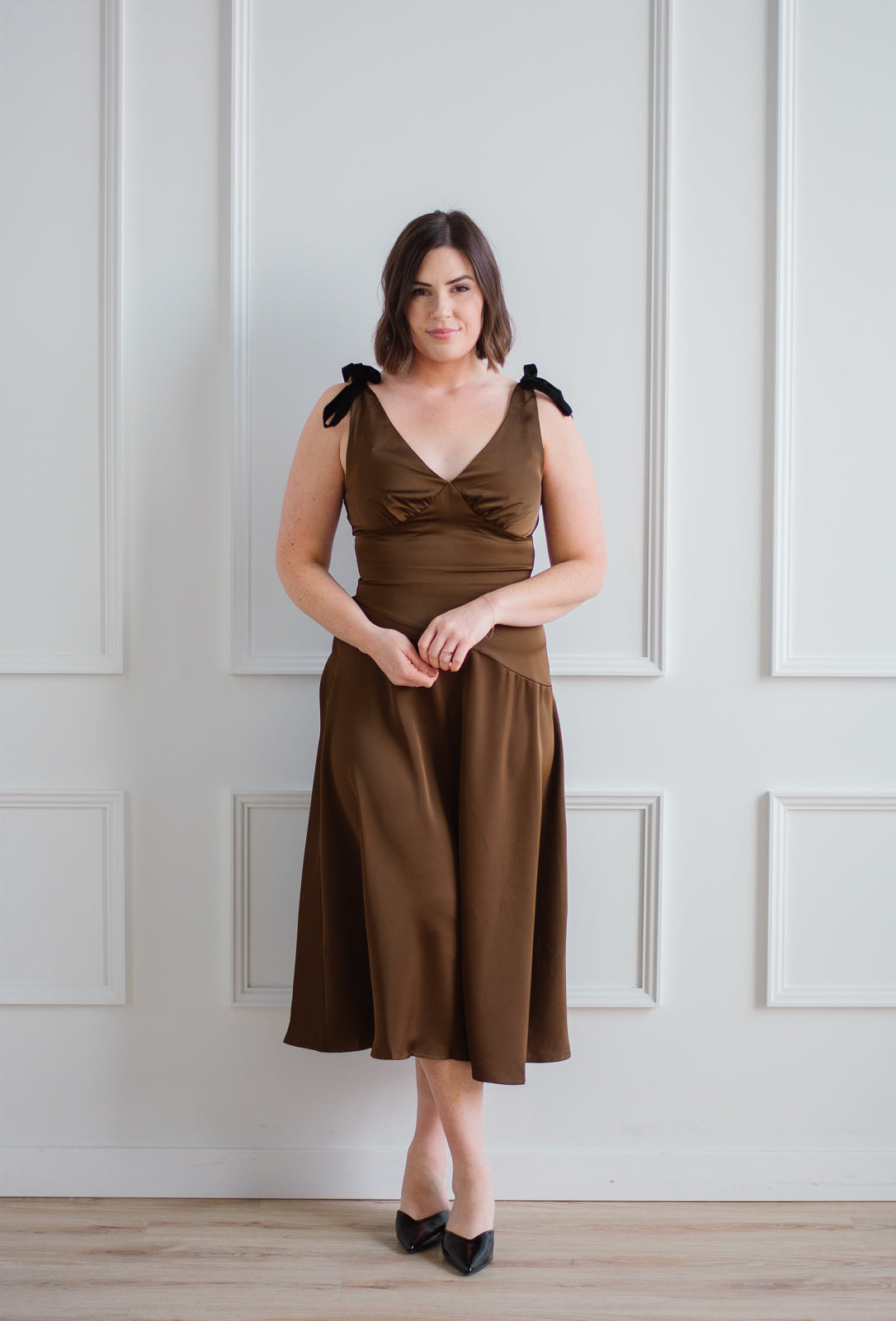 Chocolate Satin Dress