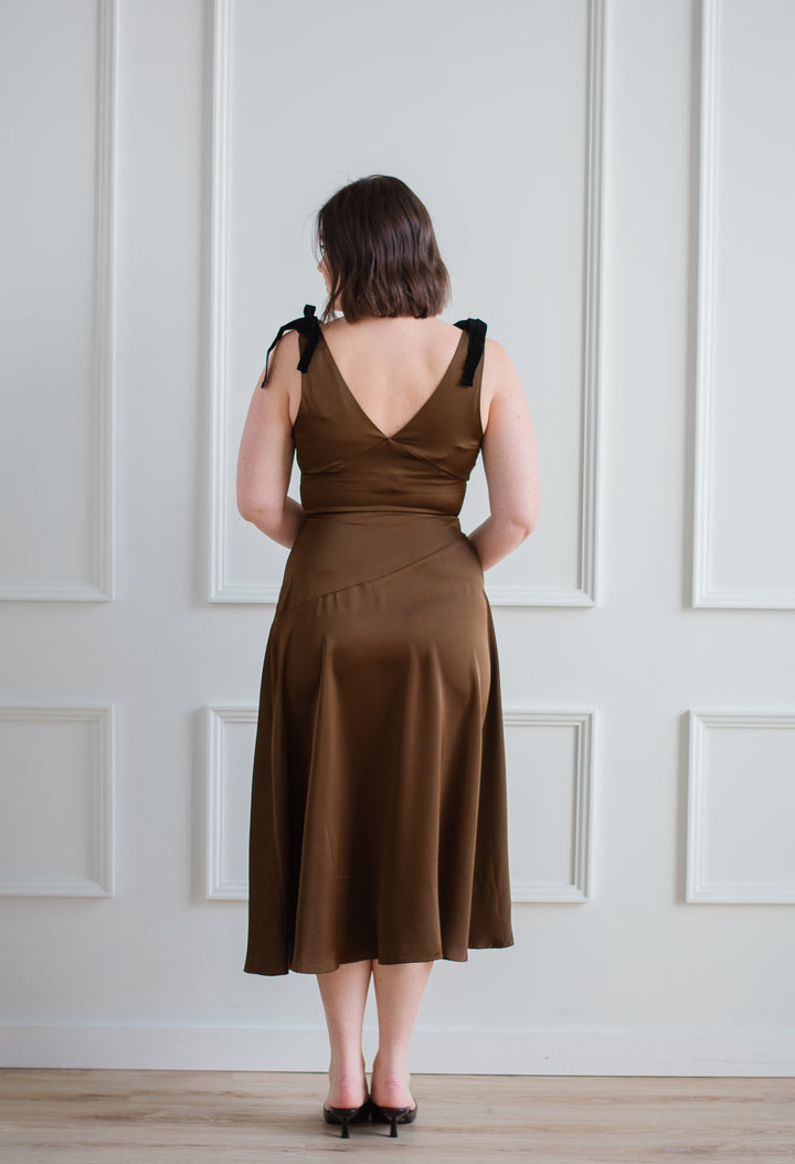 Chocolate Satin Dress