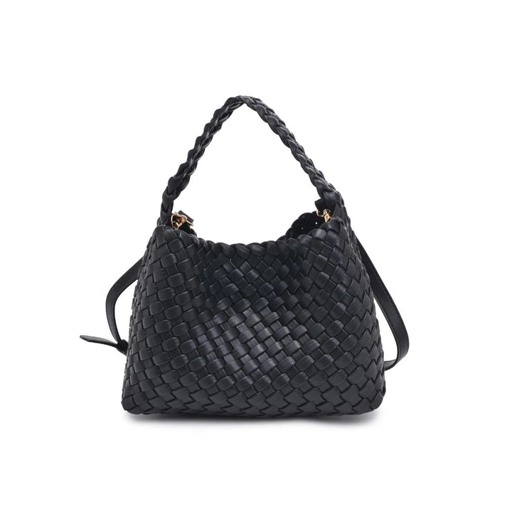 Kaia Woven Hand Bag - Black