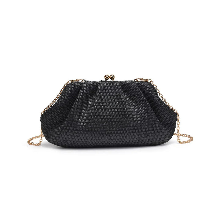 Triana Straw Clutch - Black