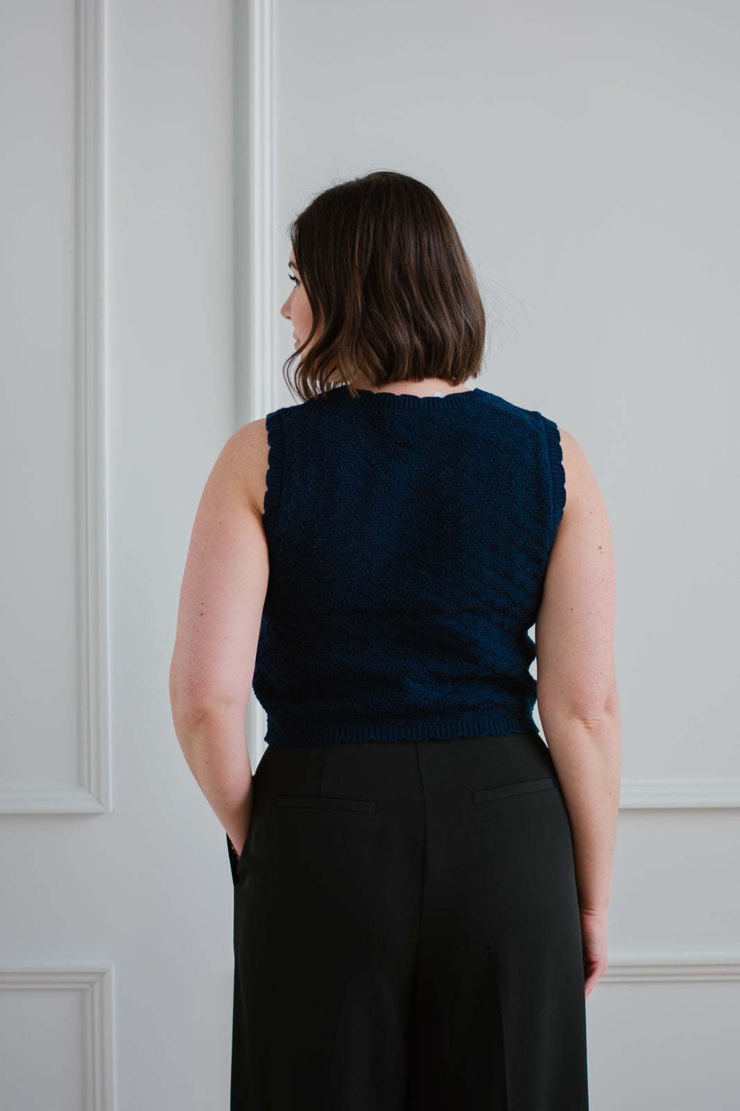 Vero Moda | Jackie Crochet Knit Tank - Navy