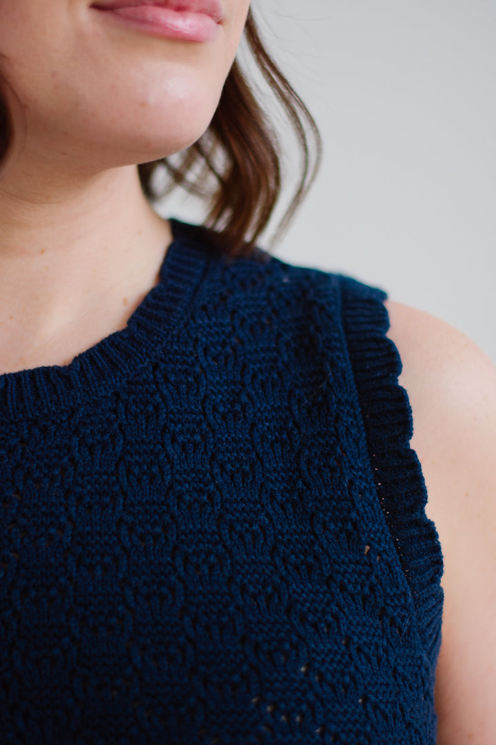 Vero Moda | Jackie Crochet Knit Tank - Navy