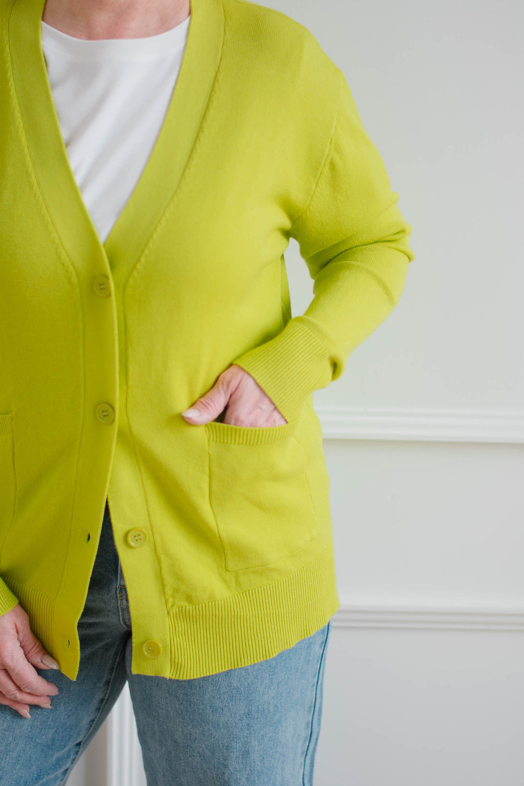 Picasso Cardigan - Lime