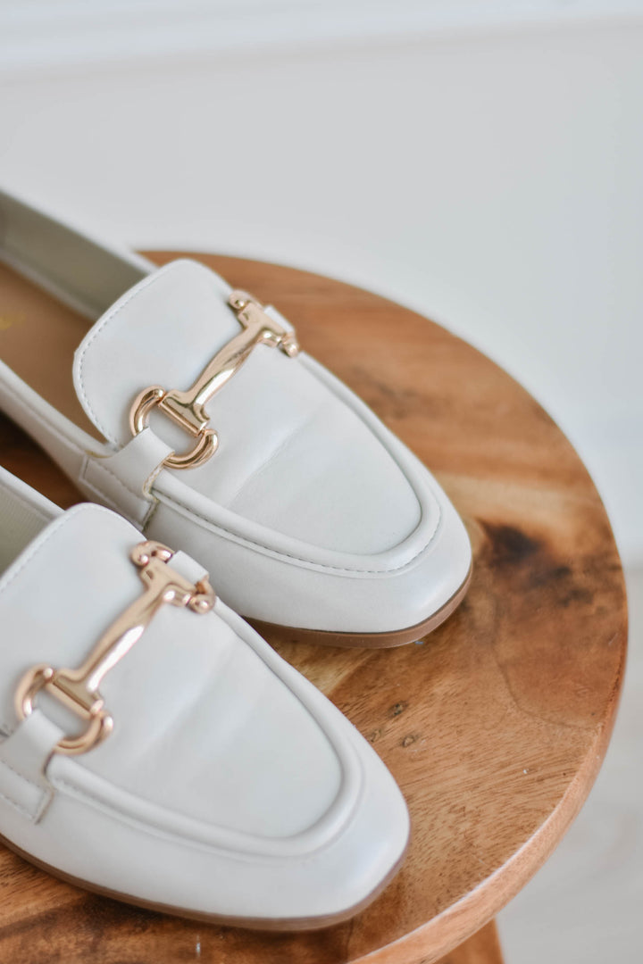 Stakes Buckle Loafer - Ivory