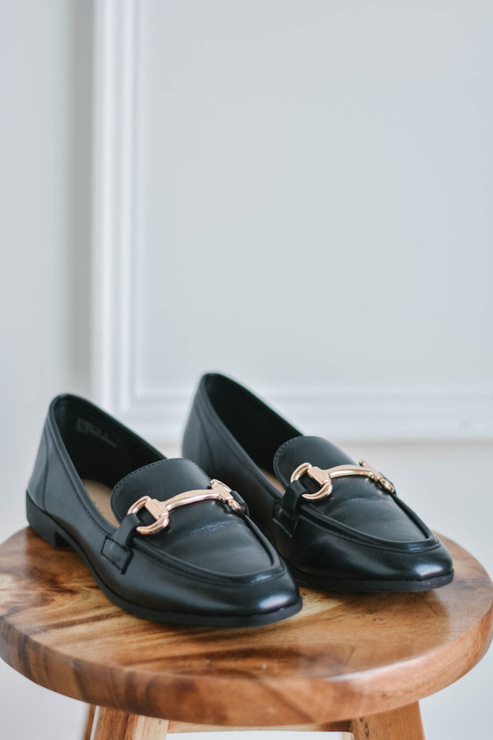 Stakes Buckle Loafer - Black