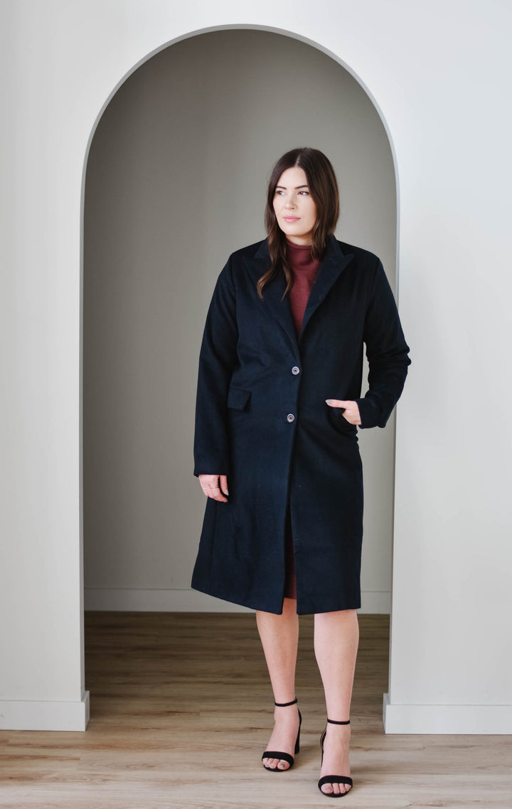 MAD Collection | Judi Structured Coat-Navy XS-XXL