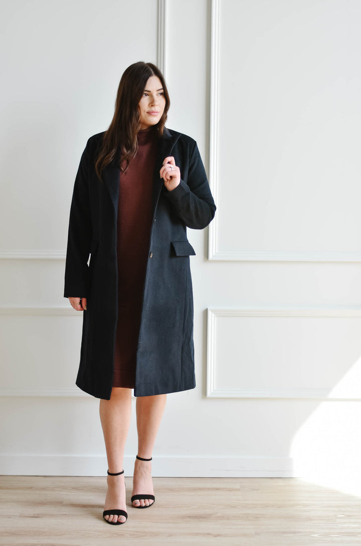 MAD Collection | Judi Structured Coat-Navy XS-XXL