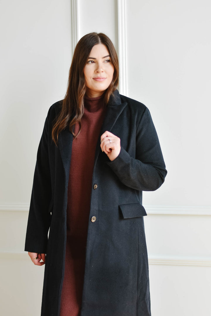 MAD Collection | Judi Structured Coat-Navy XS-XXL