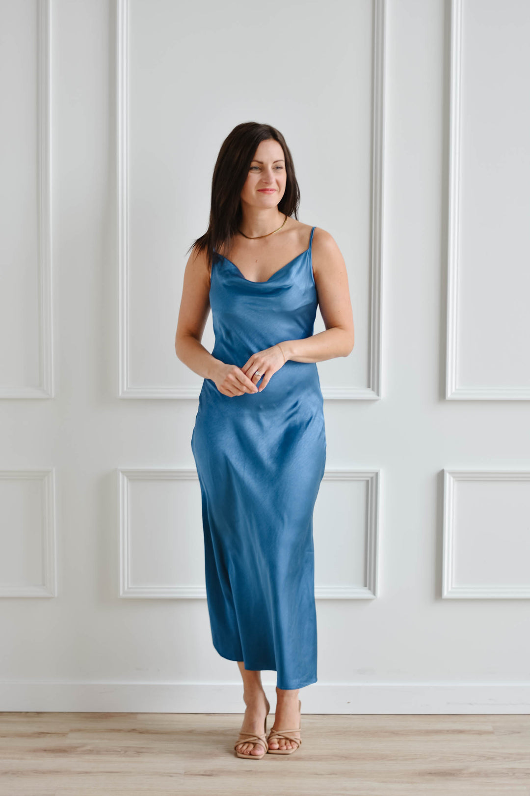 Sapphire Blue Slip Dress