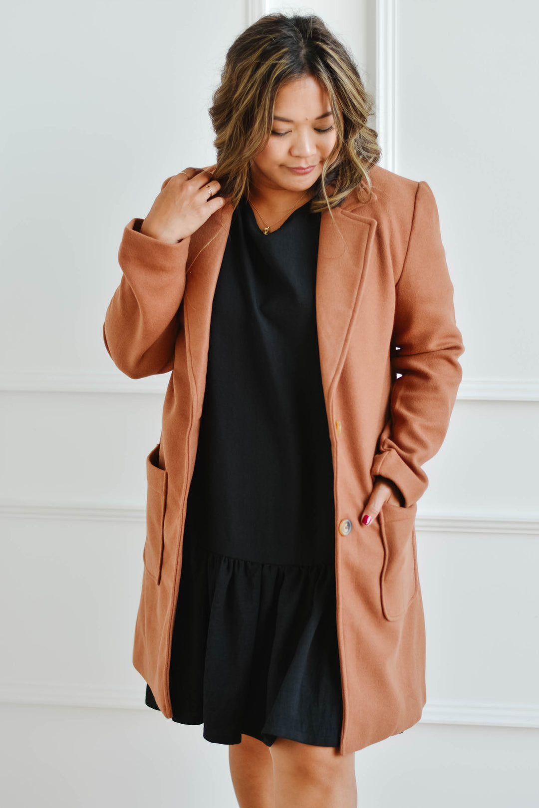Russet Single Breasted Coat