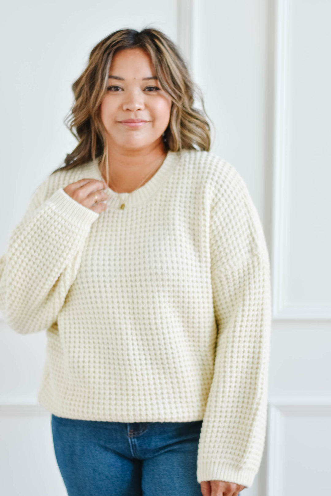 Cream Fisherman Sweater