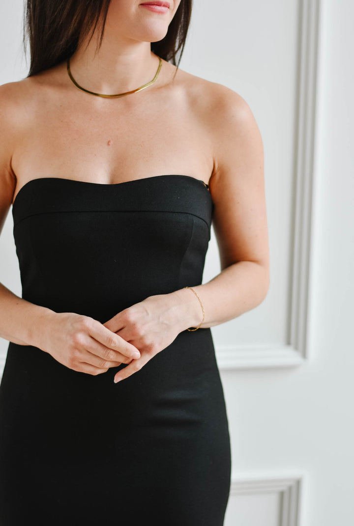 Miri Strapless Black Dress
