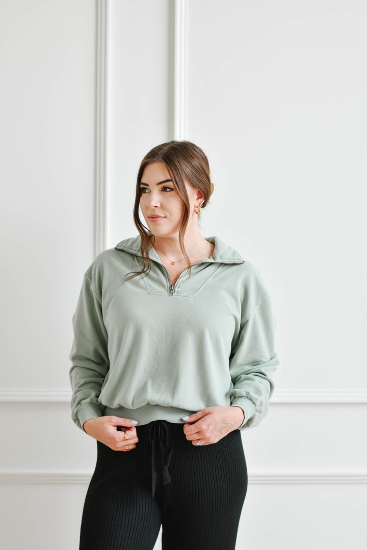 Half Zip Sweatshirt -Iceburg