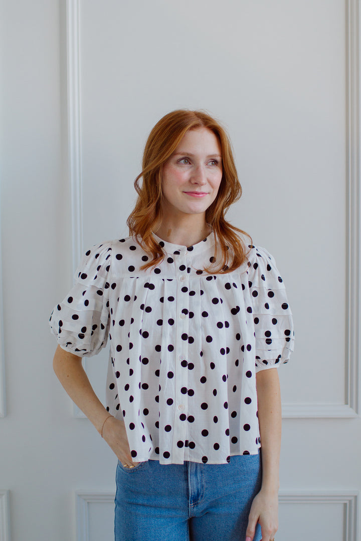 Brynlee Polka Dot Blouse