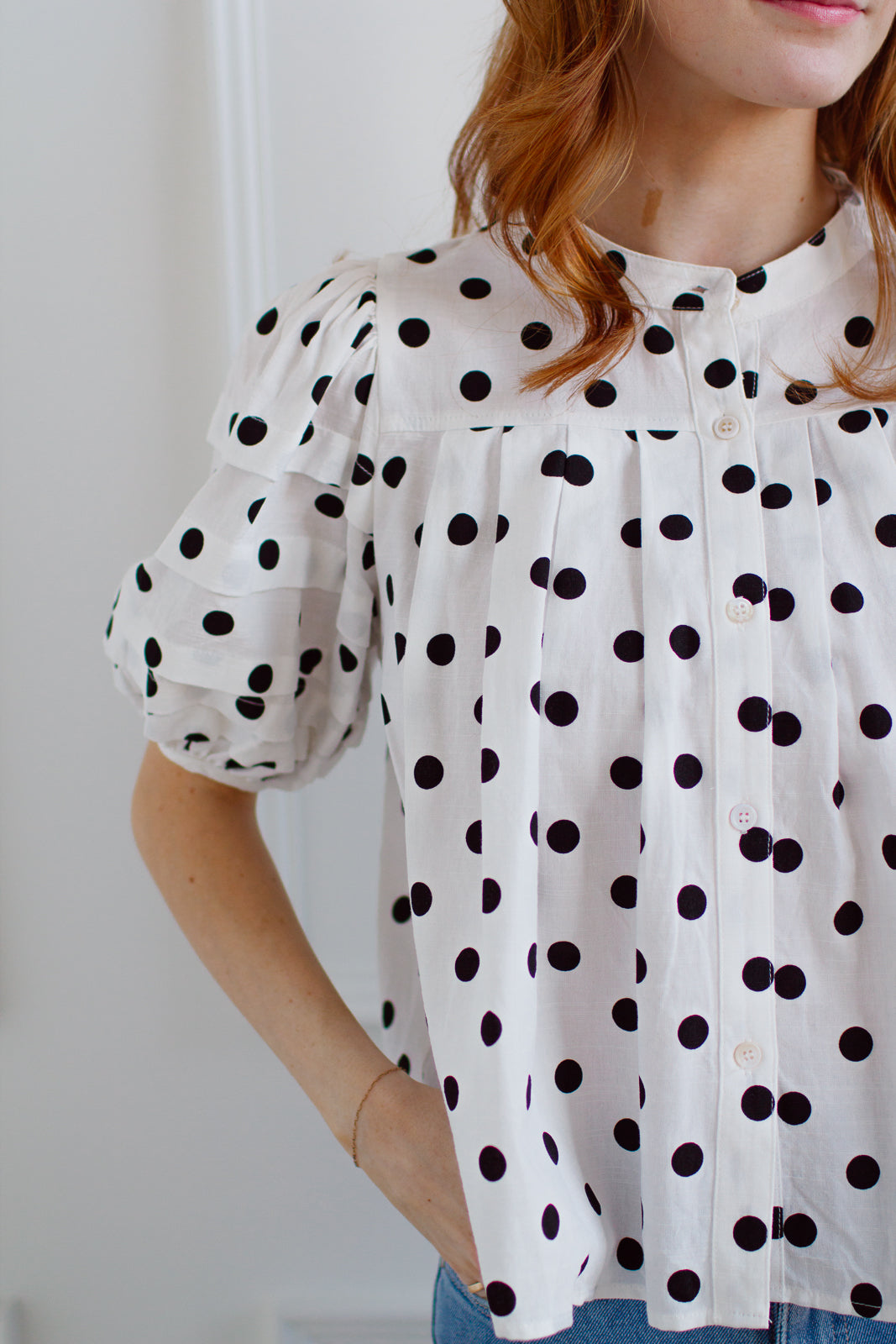 Brynlee Polka Dot Blouse