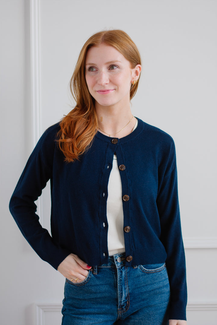 Vero Moda | O-Neck Navy Cardigan