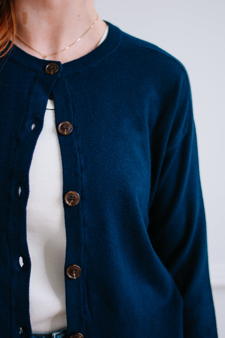 Vero Moda | O-Neck Navy Cardigan