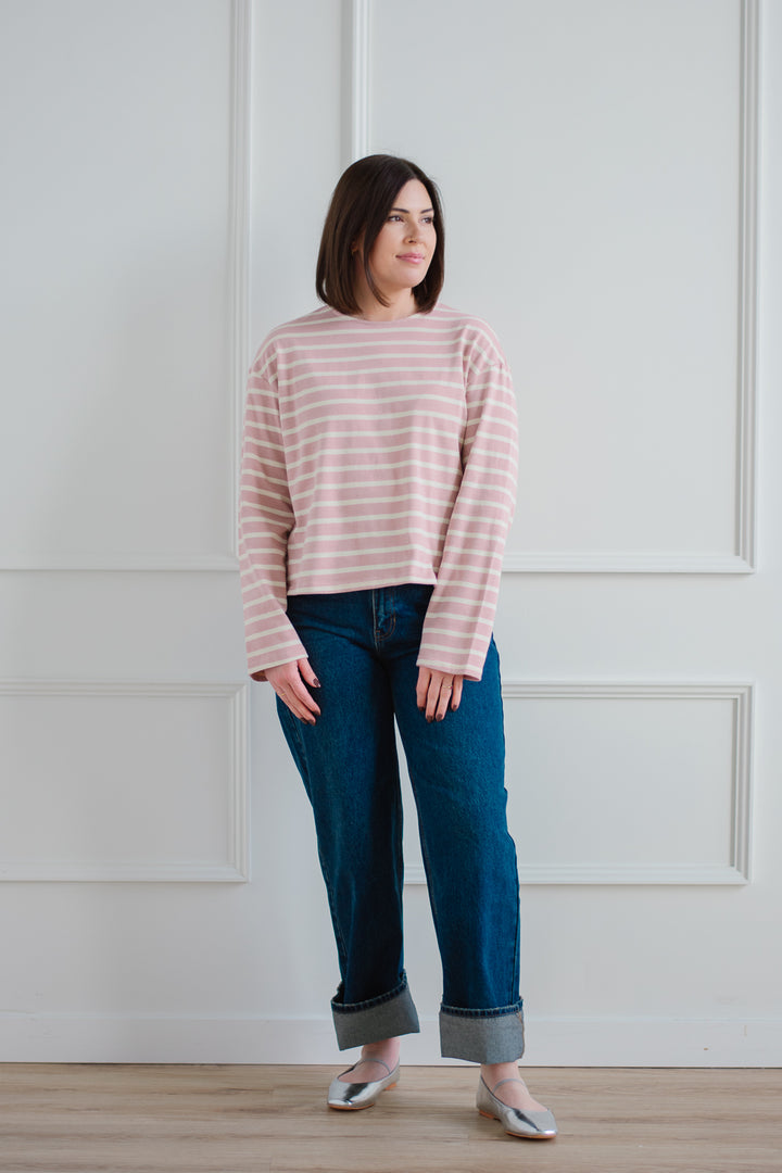 Striped Longsleeve - Dusty Rose