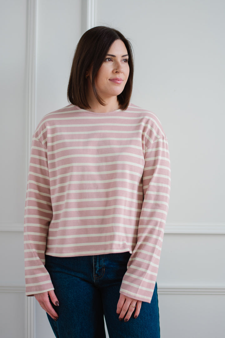 Striped Longsleeve - Dusty Rose