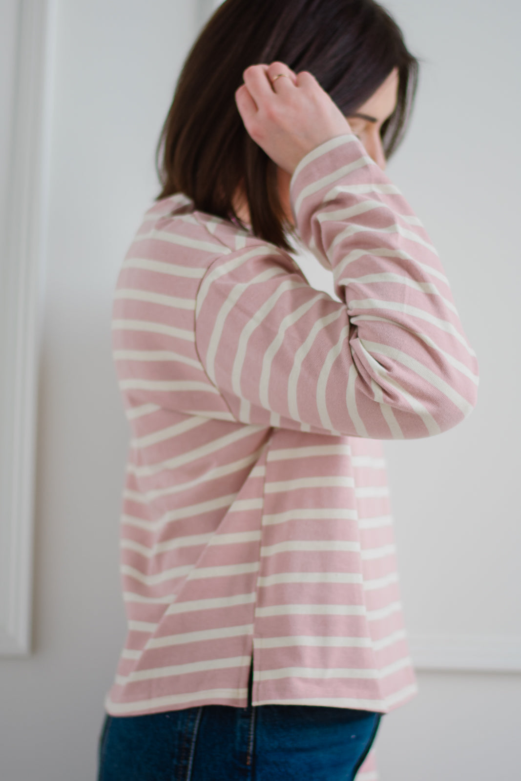 Striped Longsleeve - Dusty Rose