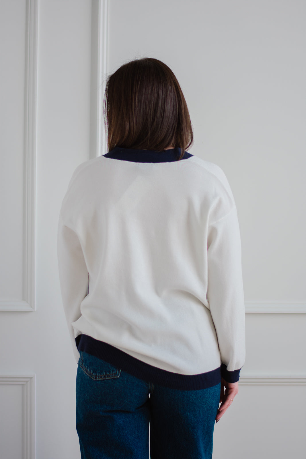 Lola Navy Accent Cardigan