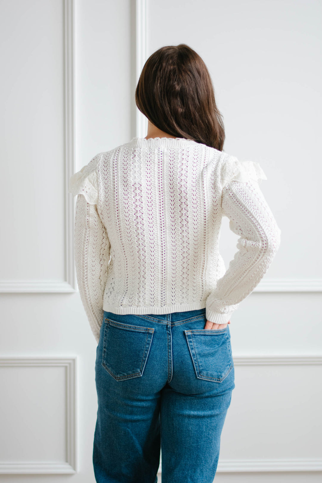 Irina Scalloped Knit Sweater