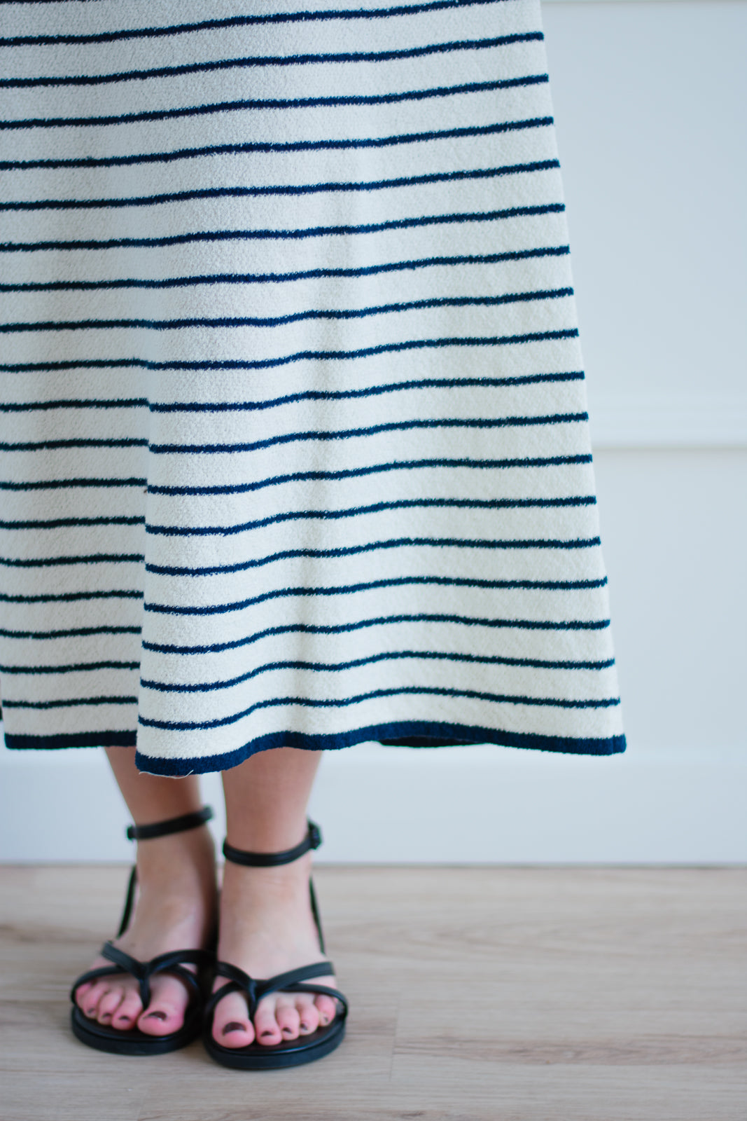 Knit Navy Stripe Midi