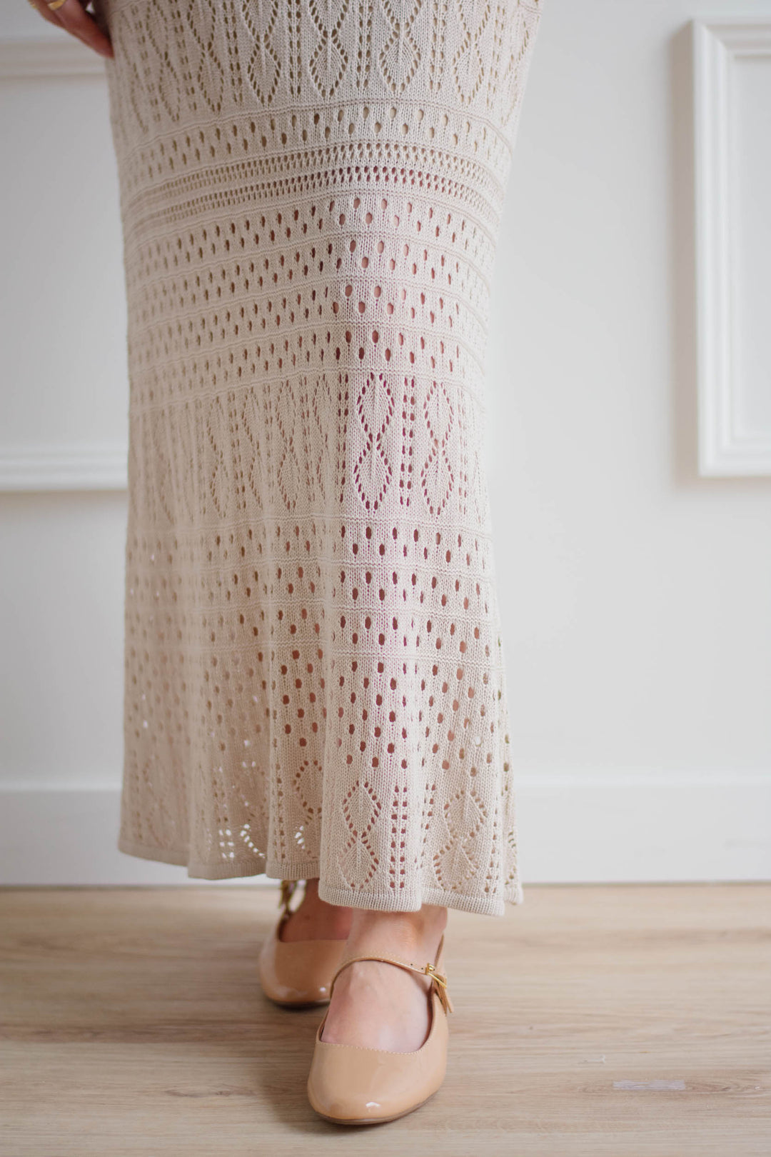 Taupe Crochet Skirt