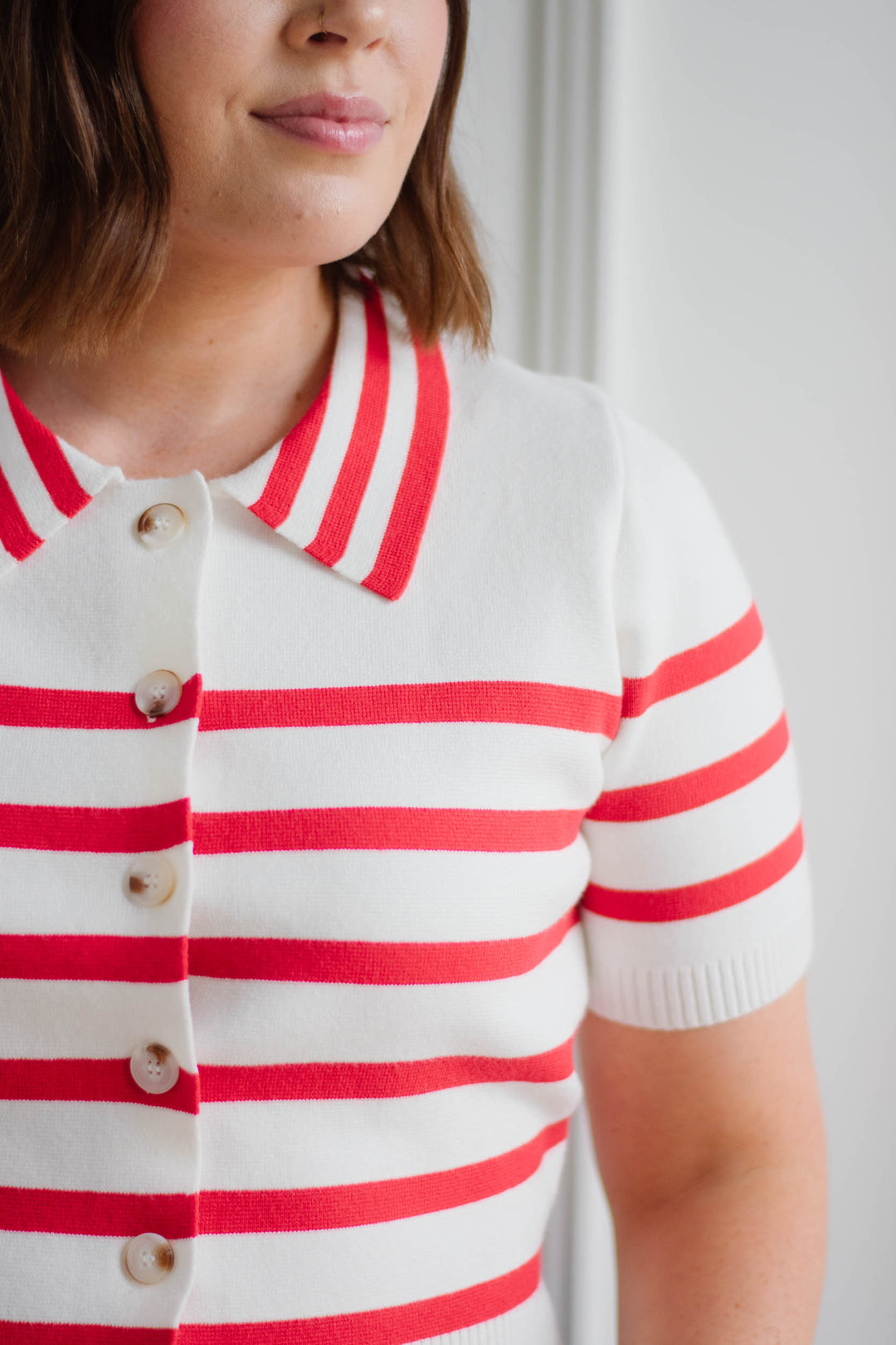 Beckett Red Striped Polo