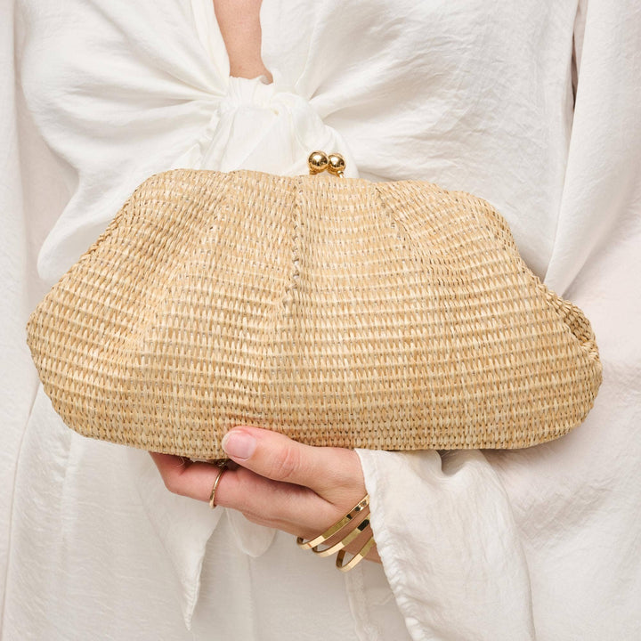 Triana Straw Clutch - Natural