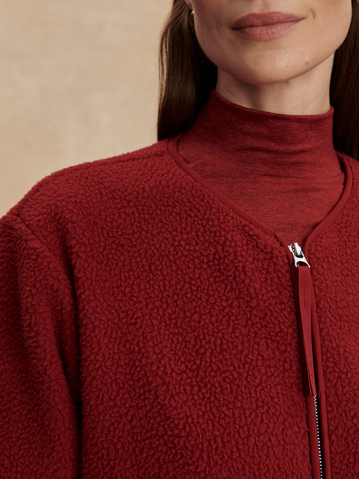 Varley | Marina Fleece - Red Dahlia