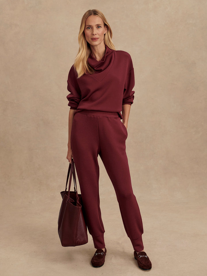 Varley | Slim Cuff Pant 25" - New Maroon