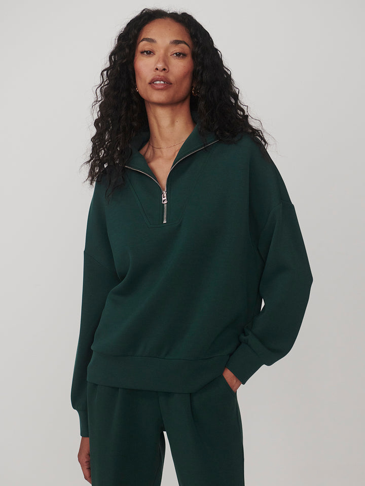 VARLEY | Hawley Half Zip Sweat - Pondirosa Pine