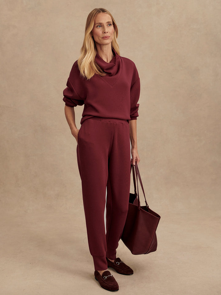Varley | Slim Cuff Pant 25" - New Maroon