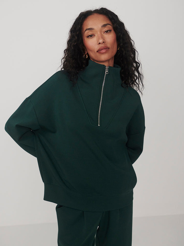 VARLEY | Hawley Half Zip Sweat - Pondirosa Pine